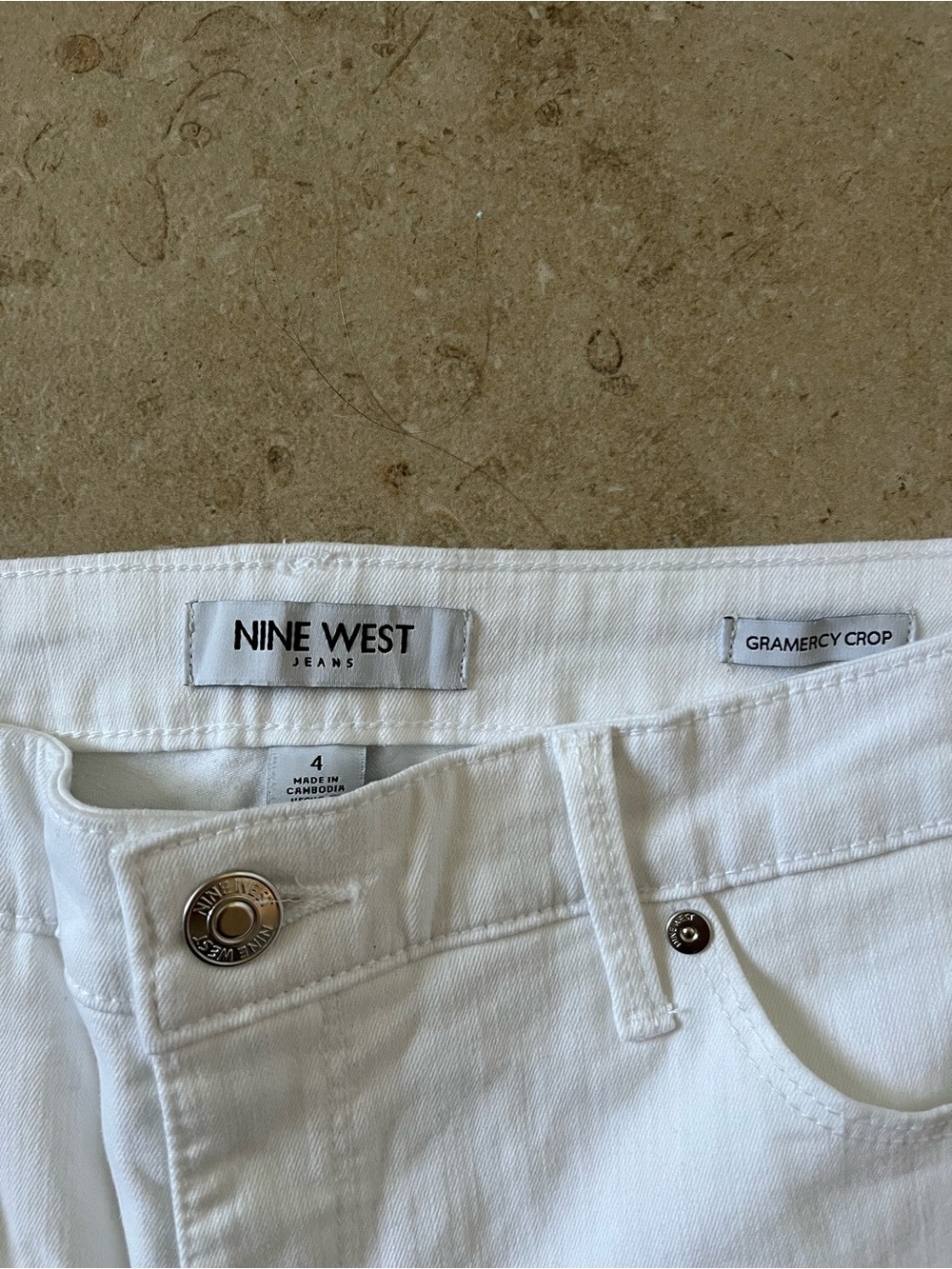 Nine West White Gramercy Crop Jeans - Picture 3 of 5